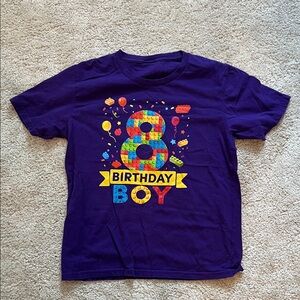 LEGO 8th Birthday Boy T-Shirt Size Medium (Purple)
